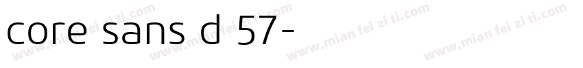 core sans d 57字体转换